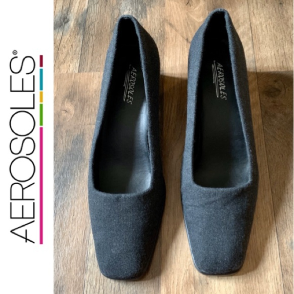 Aerosoles Grey Fabric Pumps Size 9.5M